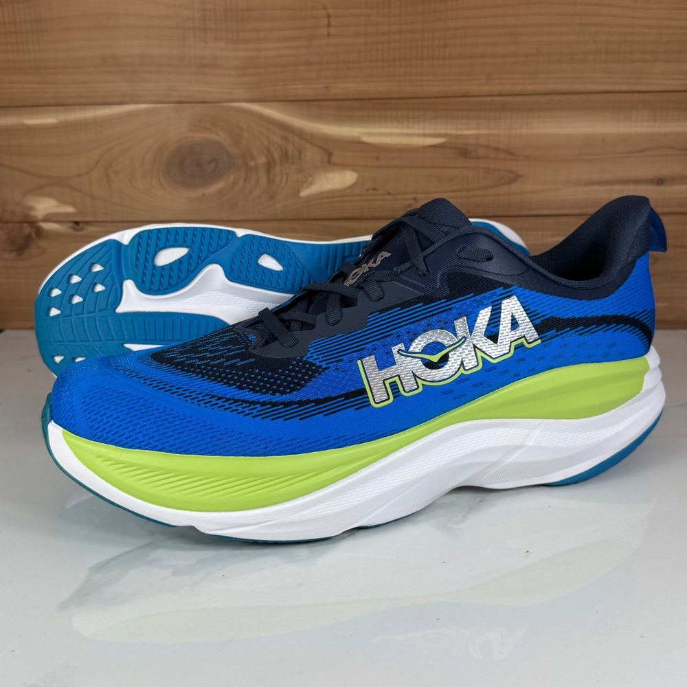 Hoka One One Skyflow Running Shoes Varsity Navy Cobalt 1155117 Mens 14 2E Wide